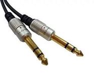 ADAPTER, STEREO 6.35MM PLUG-PLUG, BLUE