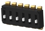 DIP SWITCH, 6POS, SPST, SLIDE, SMD