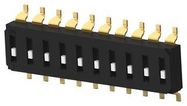 DIP SWITCH, 10POS, SPST, SLIDE, SMD