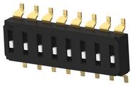 DIP SWITCH, 8POS, SPST, SLIDE, SMD