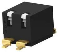 DIP SWITCH, 2POS, SPST, PIANO KEY, SMD