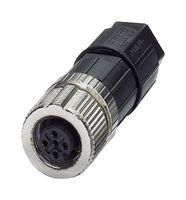 SENSOR CONNECTOR, M12, RCPT, 4POS, CABLE