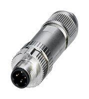 SENSOR CONNECTOR, M12, PLUG, 4POS, CABLE