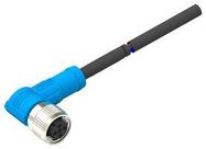 SENSOR CORD, 4P, M12 RCPT-FREE END, 3M