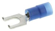 TERMINAL, FORK TONGUE, M4, 14AWG, BLU