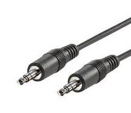 AUDIO CABLE, 3.5MM PLUG, 0.2M, BLACK