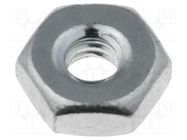 Nut; hexagonal; UNC 4-40; 40; steel; Plating: zinc; Thread: inch KEYSTONE