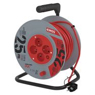 PVC Extension Cord Reel – 4 sockets, 25m 1,5mm2, EMOS