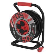 Metal cable reel, rubber-neoprene, 4s, 50m, 1.5mm2, EMOS