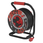 Metal cable reel, rubber-neoprene, 4s, 40m, 2.5mm2, EMOS