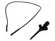 Clip-on probe; pincers type; 2A; 60VDC; black; Grip capac: max.2mm AXIOMET