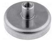 Magnet: permanent; hard ferrite; 175N; Ø: 50mm; H: 10mm ELESA+GANTER
