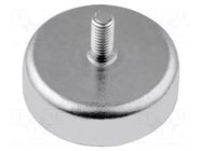 Magnet: permanent; hard ferrite; 10N; Ø: 13mm; H: 4.5mm; steel; steel ELESA+GANTER