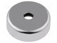 Magnet: permanent; hard ferrite; 90N; Ø: 40mm; H: 8mm; steel ELESA+GANTER
