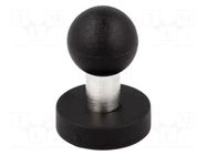 Magnet: permanent; hard ferrite; Ø: 43mm; H: 5.5mm; with knob ELESA+GANTER