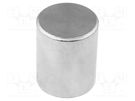Magnet: permanent; neodymium; H: 25mm; 135N; Ø: 20mm; Plating: zinc ELESA+GANTER