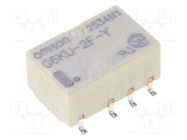 Relay: electromagnetic; DPDT; Ucoil: 12VDC; Icontacts max: 1A; SMD OMRON Electronic Components