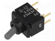 Switch: toggle; Pos: 2; SPDT; ON-ON; 0.01A/28VAC; 0.01A/28VDC; G NKK SWITCHES