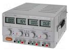 Power supply: laboratory; linear,multi-channel; 0÷30VDC; 0÷5A AXIOMET
