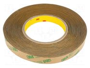 Tape: fixing; W: 15mm; L: 55m; Thk: 0.13mm; acrylic; transparent; 10GΩ 3M
