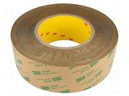 Tape: fixing; W: 50mm; L: 55m; Thk: 0.13mm; acrylic; transparent; 10GΩ 3M