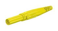 BANANA JACK, 4MM, 32A, SCREW, YELLOW