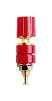 BINDING POST, 15A, RED, PANEL