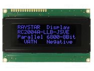 Display: LCD; alphanumeric; VA Negative; 20x4; 98x60x13.6mm; LED RAYSTAR OPTRONICS