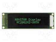 Display: LCD; alphanumeric; VA Negative; 20x2; 115x36x13.9mm; LED RAYSTAR OPTRONICS