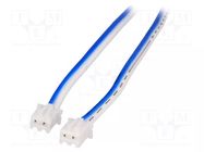 Cable; both sides,XHP-2; blue/white; 0.3m BQ CABLE