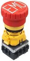 E-STOP PB SW, 3PST-NC, SPST-NO, 5A, 125V