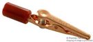 ALLIGATOR CLIP W/HANDLE, 10A, 7.9MM, RED
