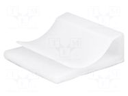Self-adhesive cable holder; polyamide; natural; Cable P-clips FIX&FASTEN