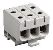 TERMINAL BLOCK, DINRAIL, 3POS, 0AWG