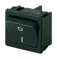 ROCKER SWITCH, DPST, 10A, 250VAC, BLACK