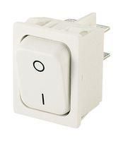 ROCKER SWITCH, DPST, 20A, 250VAC, WHITE