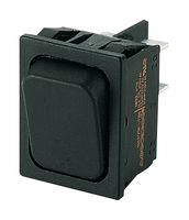 ROCKER SWITCH, DPDT, 16A, 250VAC, BLACK