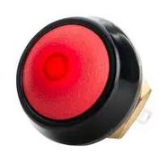PB SW, ILLUM, SPST-NO-DB, 0.4A, 32V, RED