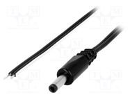 Cable; 2x0.5mm2; wires,DC 4,0/1,7 plug; straight,Sony; black BQ CABLE