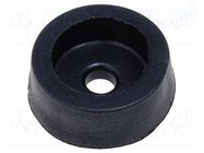 Foot; H: 5mm; black; rubber; Dim: Ø14mm; Ømount.hole: 2.9mm 