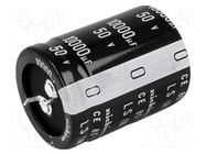 Capacitor: electrolytic; SNAP-IN; 10000uF; 50VDC; Ø30x40mm; ±20% NICHICON