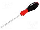 Screwdriver; hex key,spherical; HEX 4mm; SoftFinish® WIHA