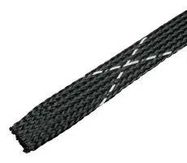 BRAIDED EXPANDABLE SLEEVING, 6.35MM, BLK