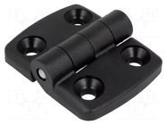 Hinge; Width: 59mm; polyamide; black; H: 48mm FATH