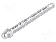 Pin; M10; steel; Ø: 10mm; Plating: zinc; Thread len: 100mm FATH
