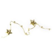LED Christmas chain gold – stars, 1.9 m, 2x AA, indoor, warm white, timer, EMOS