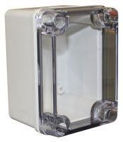 ENCLOSURE, MULTIPURPOSE, PC, GREY/CLEAR