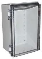 ENCLOSURE, HEAVY DUTY, PC, GREY/CLEAR