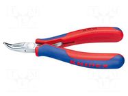 Pliers; curved,half-rounded nose; Pliers len: 115mm KNIPEX