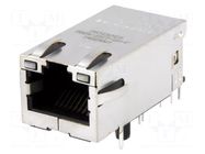 Connector: RJ45; socket; PIN: 8; shielded,PoE+,with LED; THT BEL FUSE